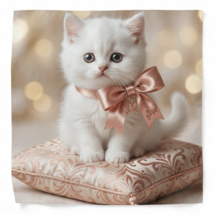Regal White Kitten Soft Bandana