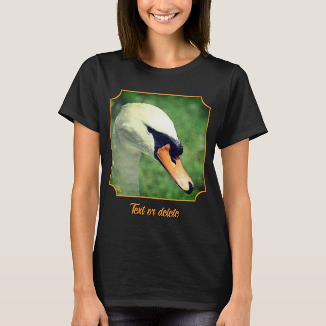 Regal White Swan Nature Personalized T-Shirt (Front)