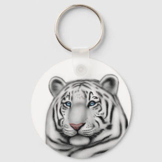Regal White Tiger Keychain
