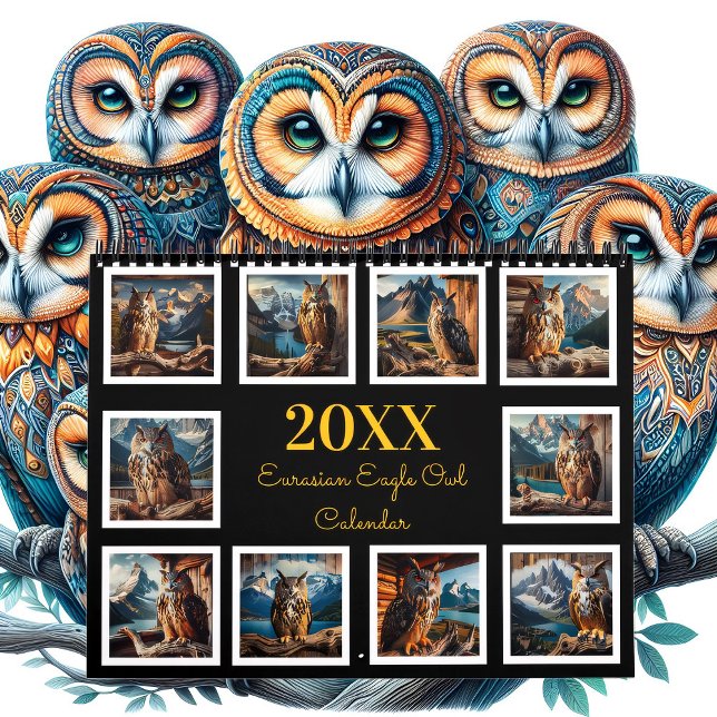 Regal Wings: A Eurasian Eagle Owl Year 20XX  Calendar (Creator Uploaded)