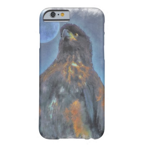 Regal Young Bald Eagle and Moon Painting Barely There iPhone 6 Case