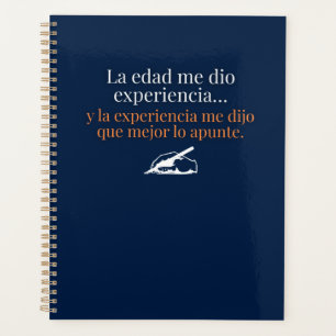 Regalo divertido en azul para gente mayor planner