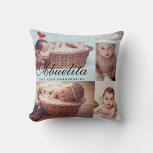 Regalo fotográfico de Abuleita para la abuela Throw Pillow