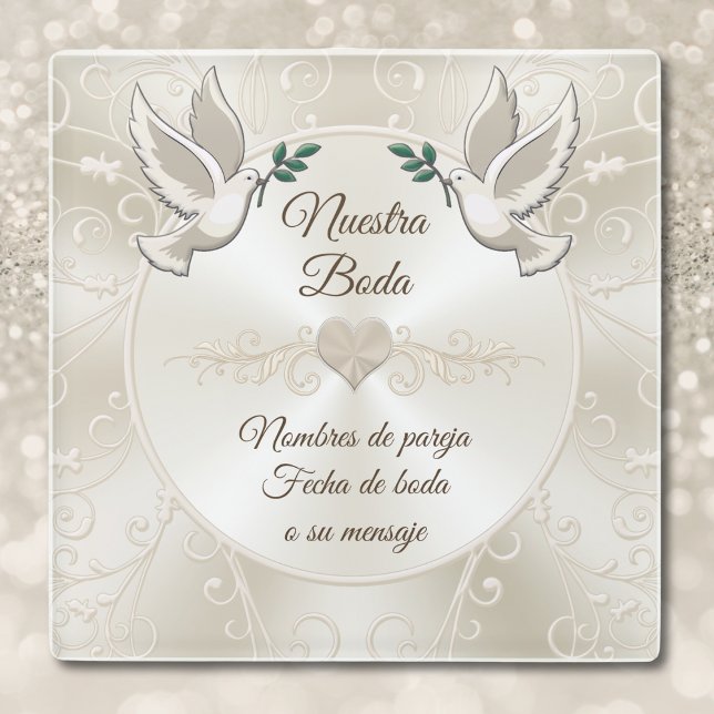 Regalos de boda personalizados, posavasos. glass coaster (Regalos de boda personalizados. Regalos de boda españoles. Spanish wedding presents. spanish wedding)
