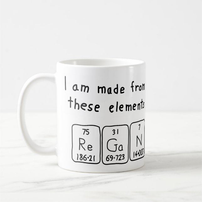 Regan periodic table name mug (Left)