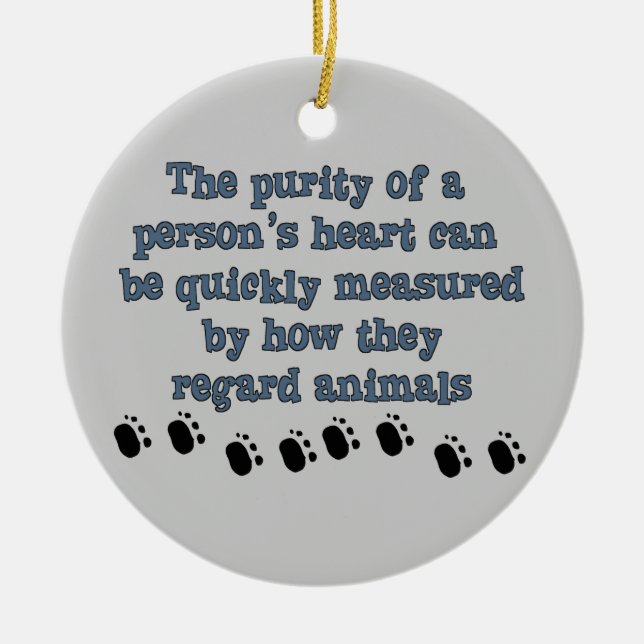 Regard Animals Ceramic Ornament (Front)