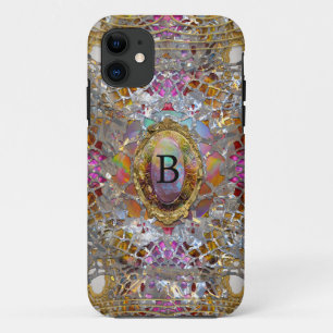 Regardez Cool kaléidoscope Protective Monogram iPhone 11 Case