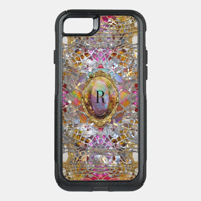 Regardez Cool kaléidoscope Protective Monogram Otterbox iPhone Case (Back)