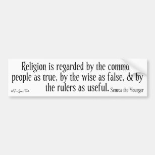 Regarding Religion Bumper Sticker