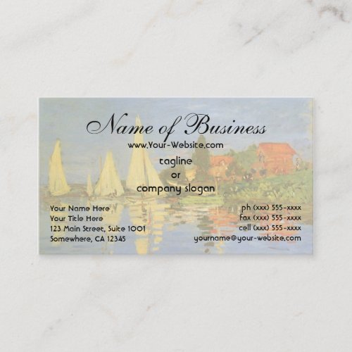 Regatta at Argenteuil by Claude Monet Business Card