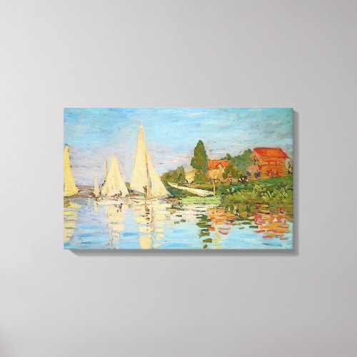 Regatta at Argenteuil by Claude Monet Canvas Print