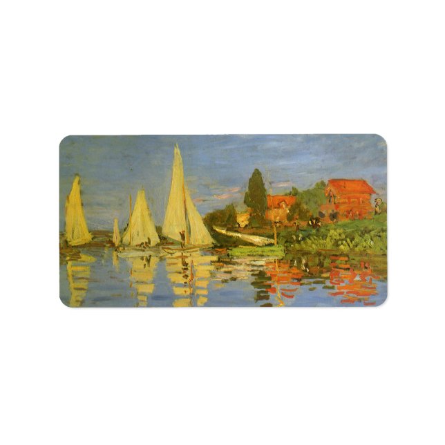 Regatta at Argenteuil by Claude Monet Label (Front)