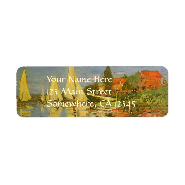 Regatta at Argenteuil by Claude Monet Label (Front)