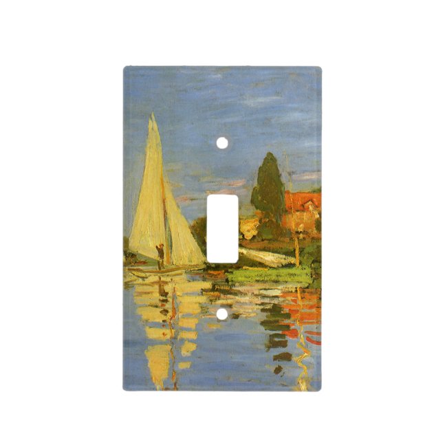 Regatta at Argenteuil by Claude Monet Light Switch Cover (Front)