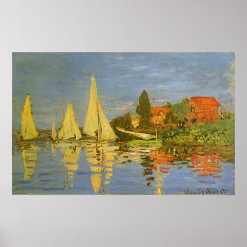 Regatta at Argenteuil by Claude Monet Poster