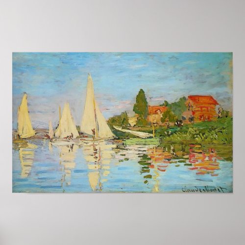 Regatta at Argenteuil by Claude Monet Poster