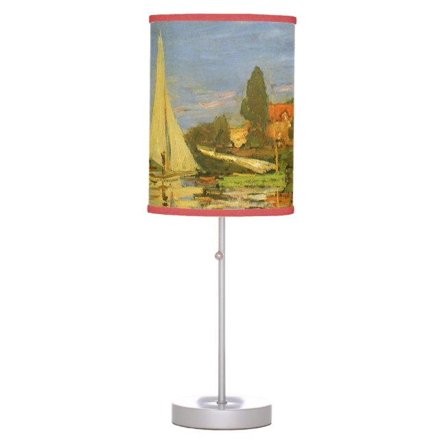 Regatta at Argenteuil by Claude Monet Table Lamp (Front)