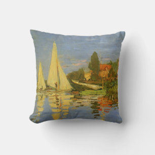 Regatta at Argenteuil by Claude Monet Throw Pillow