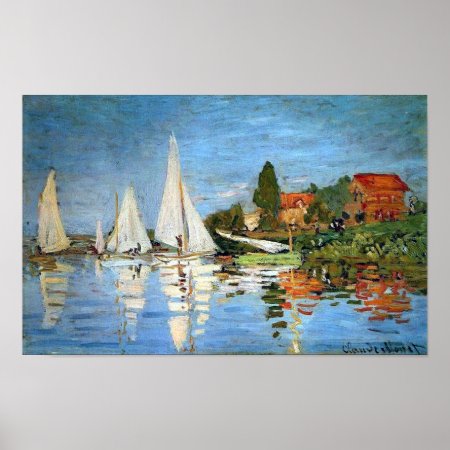 Regatta At Argenteuil, Claude Monet Print