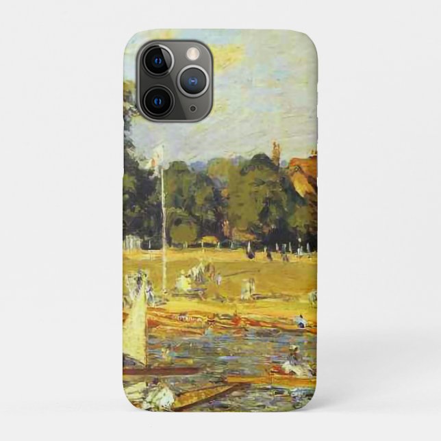 Regatta at Hampton Court Alfred Sisley Poster Case-Mate iPhone Case (Back)