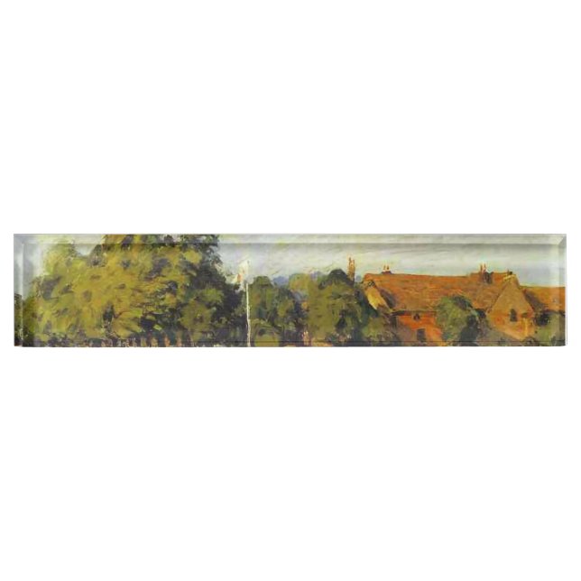 Regatta at Hampton Court Alfred Sisley Poster Desk Name Plate (Front)