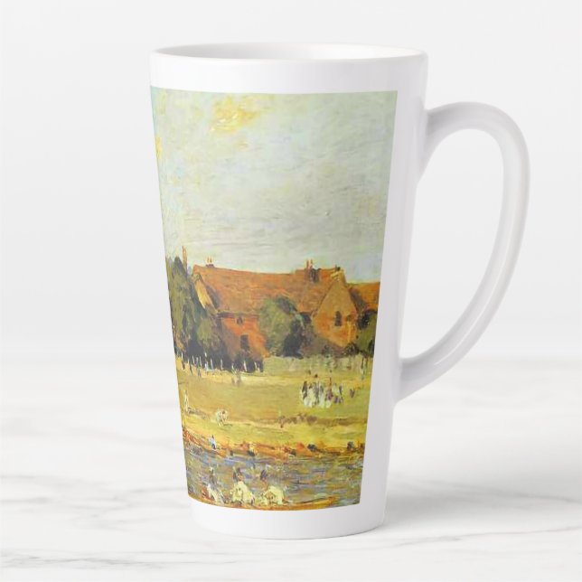 Regatta at Hampton Court Alfred Sisley Poster Latte Mug (Right)