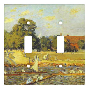Regatta at Hampton Court Alfred Sisley Poster Light Switch Cover
