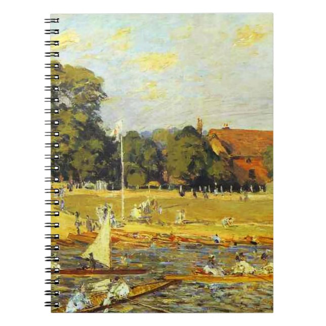 Regatta at Hampton Court Alfred Sisley Poster Notebook (Front)