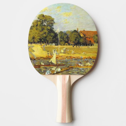 Regatta at Hampton Court Alfred Sisley Poster Ping Pong Paddle