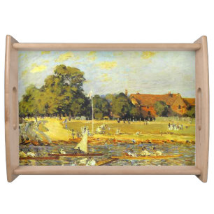 Regatta at Hampton Court Alfred Sisley Poster Serving Tray