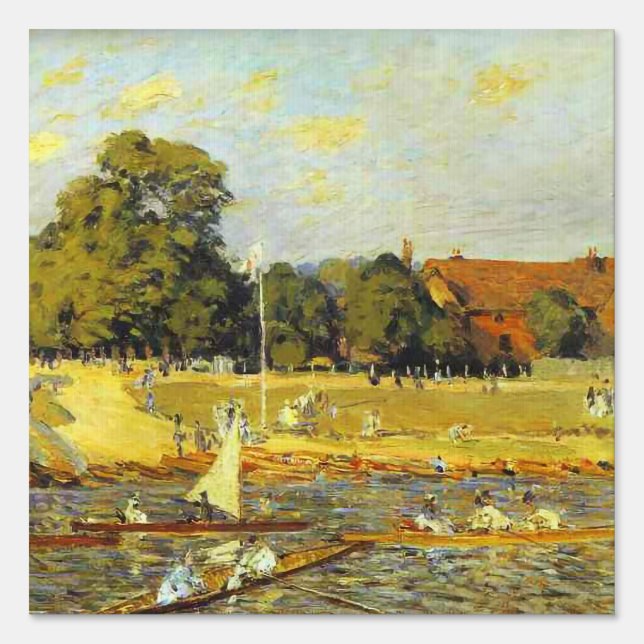 Regatta at Hampton Court Alfred Sisley Poster Sign (Front)