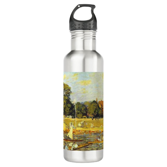 Regatta at Hampton Court Alfred Sisley Poster Stainless Steel Water Bottle (Front)