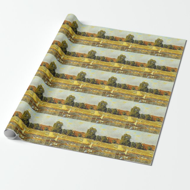Regatta at Hampton Court Alfred Sisley Poster Wrapping Paper (Unrolled)