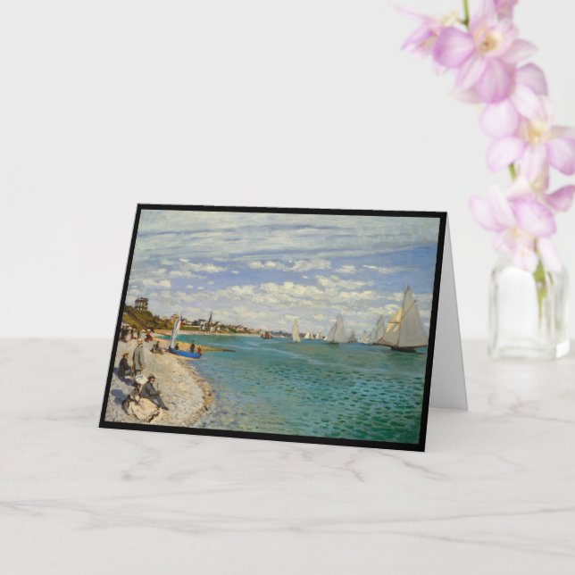 Regatta at Sainte-Adresse, Monet  Card (Orchid)
