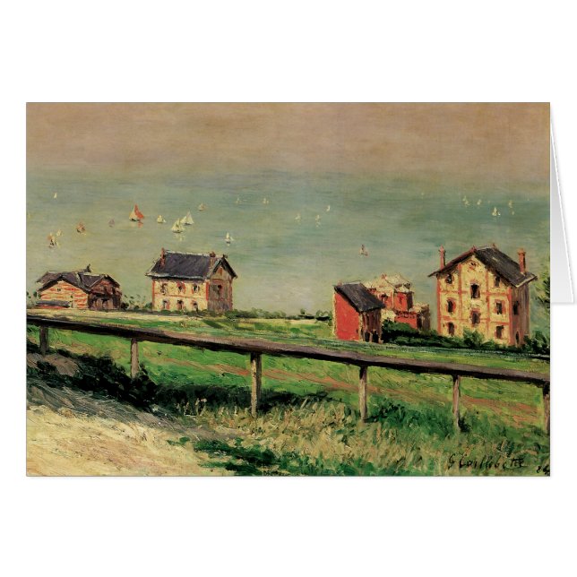 Regatta at Villerville by Gustave Caillebotte Cards (Front Horizontal)