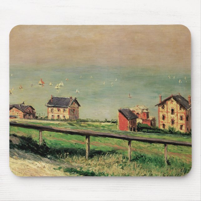 Regatta at Villerville by Gustave Caillebotte Mouse Pad (Front)