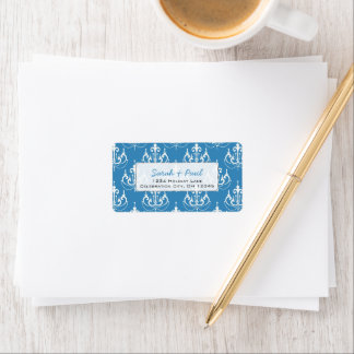 Regatta Blue Chandeliers Return Address Label