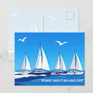 Regatta Boat Racing Postcard