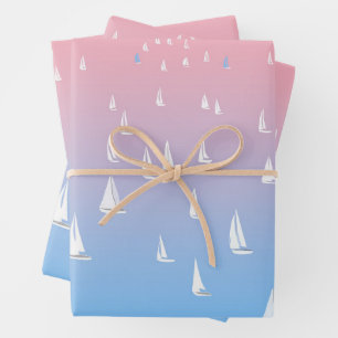 Regatta Boats on the Ocean Wrapping Paper Sheets