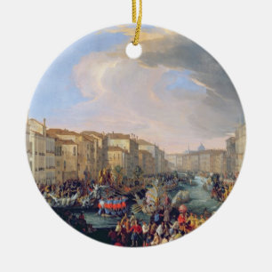 Regatta Held in Honour of Frederick VI of Denmark Ceramic Ornament