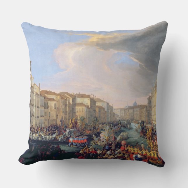 Regatta Held in Honour of Frederick VI of Denmark Throw Pillow (Front)