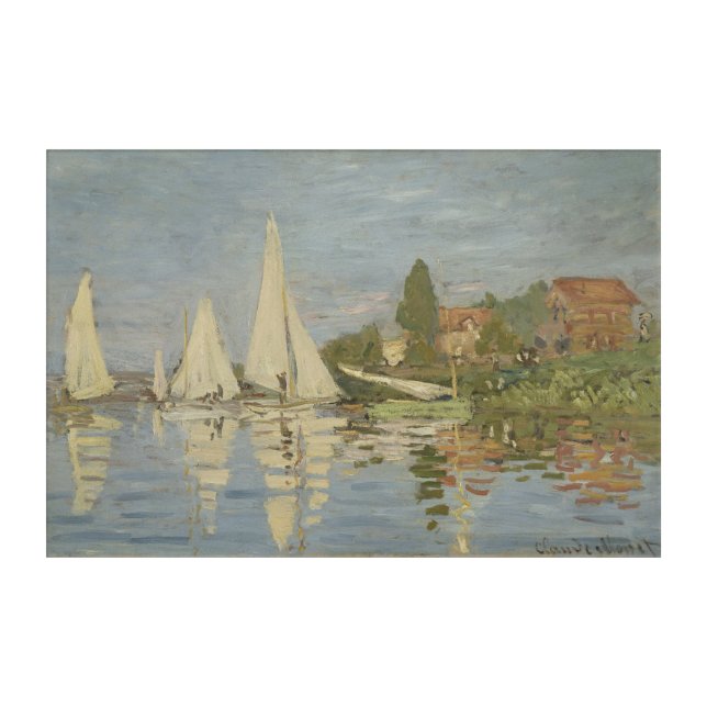 Regattas at Argenteuil, OIl Painting, Claude Monet Acrylic Print (Front)