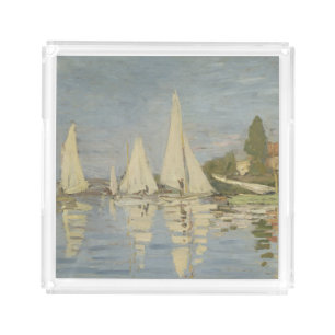 Regattas at Argenteuil, OIl Painting, Claude Monet Acrylic Tray