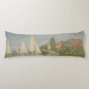 Regattas at Argenteuil, OIl Painting, Claude Monet Body Pillow