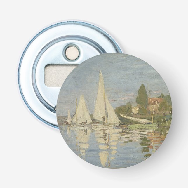Regattas at Argenteuil, OIl Painting, Claude Monet Bottle Opener (Front)