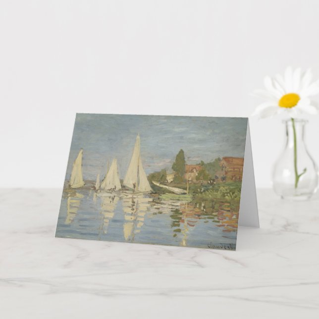 Regattas at Argenteuil, OIl Painting, Claude Monet Card (Small Plant)
