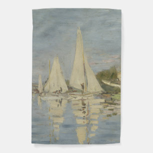 Regattas at Argenteuil, OIl Painting, Claude Monet Garden Flag