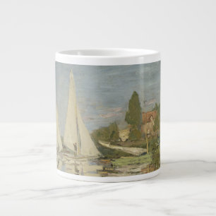 Regattas at Argenteuil, OIl Painting, Claude Monet Giant Coffee Mug
