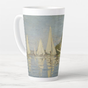 Regattas at Argenteuil, OIl Painting, Claude Monet Latte Mug