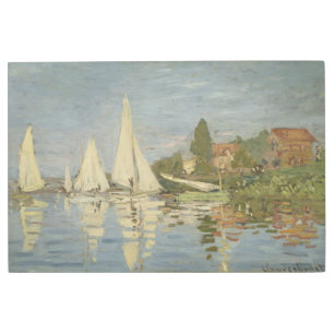 Regattas at Argenteuil, OIl Painting, Claude Monet Metal Print